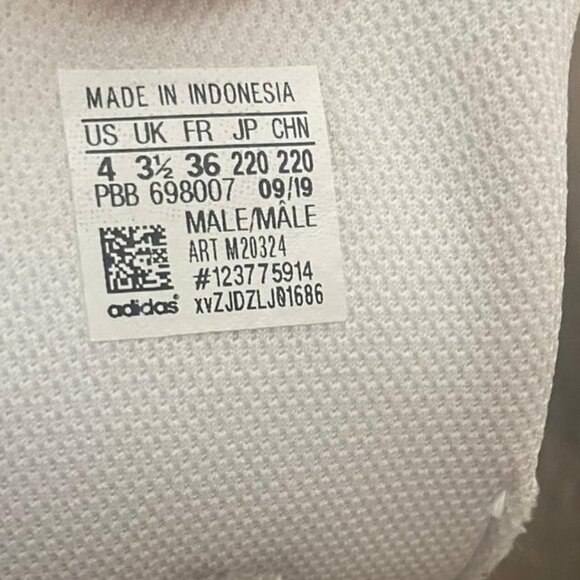 Adidas Stan Smith White Green Leather Sneakers Size 4 - Picture 6 of 8